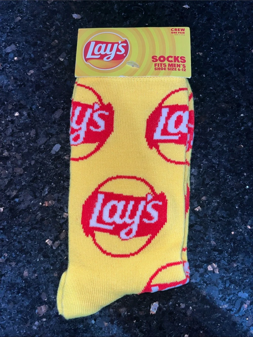 Lays Potato Chips Novelty Crew Socks for Men